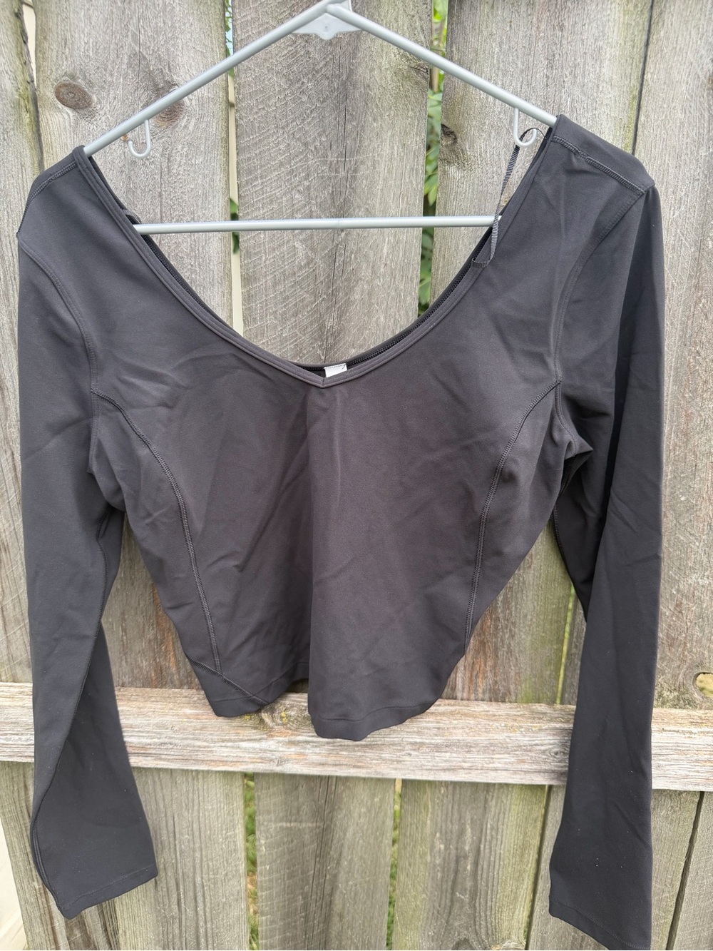 lululemon athletica Black Long Sleeve V-Neck Top